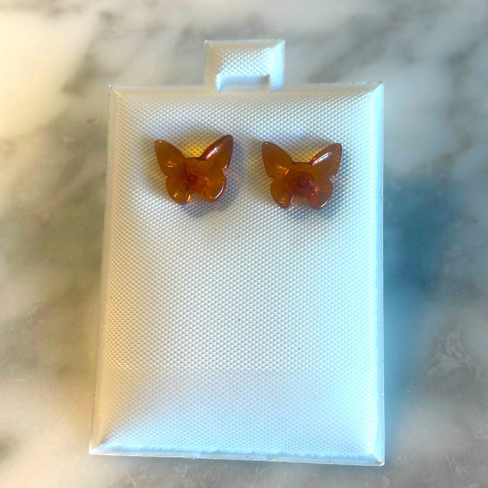 Amber gemstone 925 sterling silver earrings